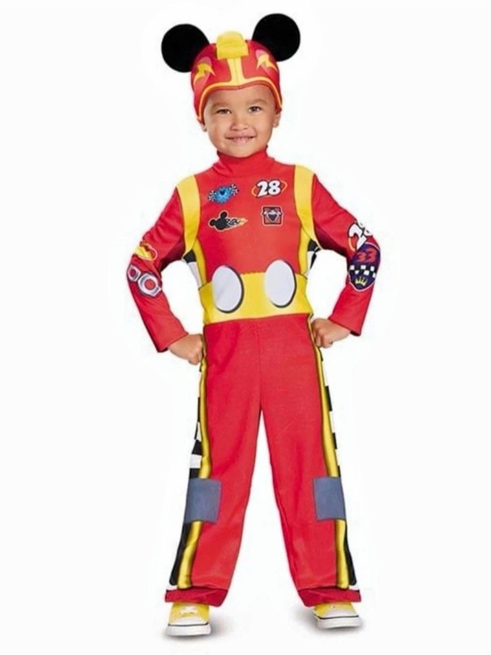 Disney Jr. Classic Mickey Mouse Roadster Racers 2pc Halloween Costume sz 4/6 NIP